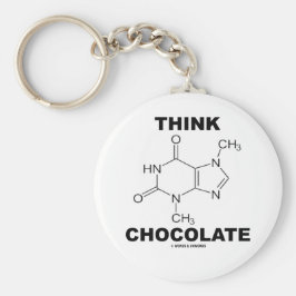 Think Chocolate (Theobromine-molecuulchemie) Sleutelhanger