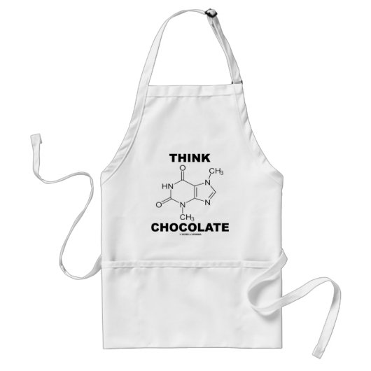 Think Chocolate (Theobromine-molecuulchemie) Standaard Schort (Voorkant)