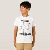 Think Chocolate (Theobromine-molecuulchemie) T-shirt (Voorkant volledig)