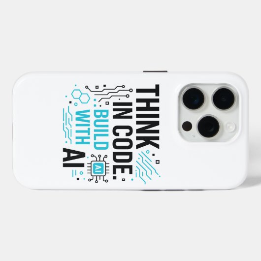 Think Code Build AI-Hoesje | Tech Builder-Hoesje Case-Mate iPhone Case (Achterkant (horizontaal))