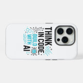 Think Code Build AI-Hoesje | Tech Builder-Hoesje iPhone Hoesje (Achterkant horizontaal)