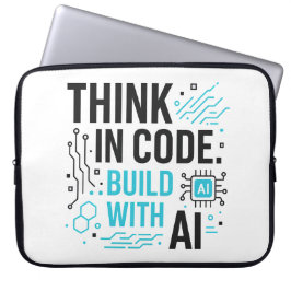 Think Code Build AI-Sleeve | Ontwikkelaarstechnolo Laptop Sleeve