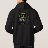 Think Code Create Repeat Hoodie (Achterkant)