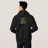 Think Code Create Repeat Hoodie (Achterkant volledig)