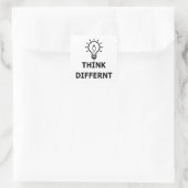 Think Differnt Vierkante Sticker (Tas)