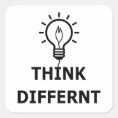 Think Differnt Vierkante Sticker (Voorkant)