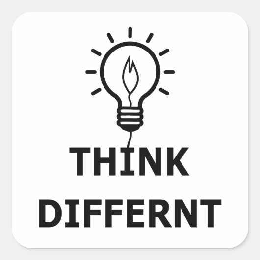 Think Differnt Vierkante Sticker (Voorkant)