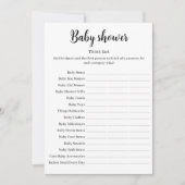 Think Fast Baby Shower Game, Baby Shower Printable Kaart (Voorkant)
