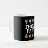 Think Fast Table Tennis Gift Ping Pong Koffiemok (Voorkant links)
