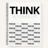 Think Focus - Modern Black And White Typography Notitieboek (Voorkant)