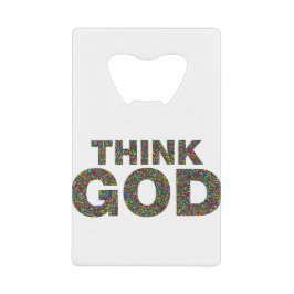 Think God Cadeau's idee van een cadeau Creditkaart Flessenopener