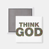 Think God Cadeau's idee van een cadeau Magneet (Voorkant / Achterkant)