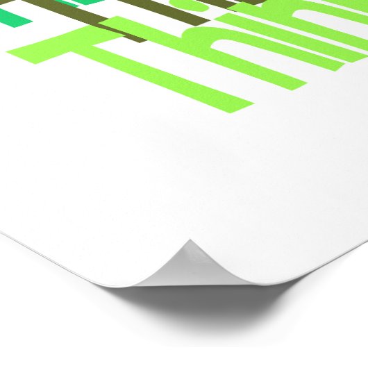 Think Green poster, customizable Poster (Hoek)