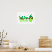 Think Green poster, customizable Poster (Keuken)
