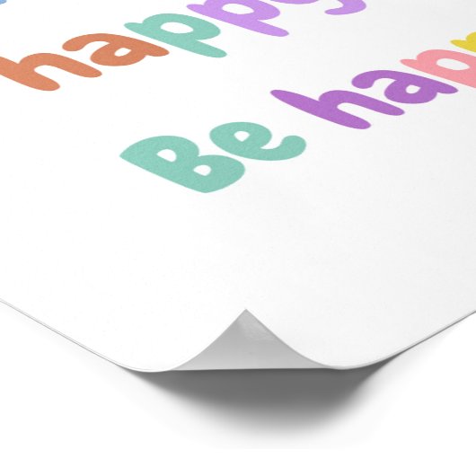 Think Happy Be Happy – Positive Mindset Kinder pri Poster (Hoek)