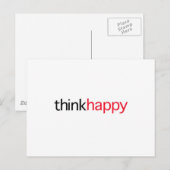 Think Happy (rode editie) Briefkaart (Voorkant / Achterkant)