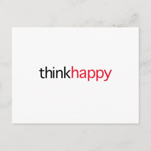Think Happy (rode editie) Briefkaart