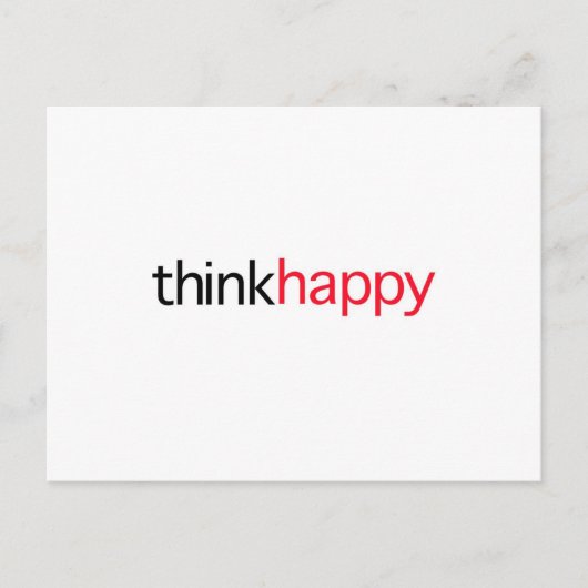 Think Happy (rode editie) Briefkaart (Voorkant)