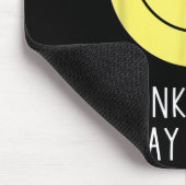 Think Happy Stay Happy Motivation Quote Yellow Smi Muismat (Hoek)