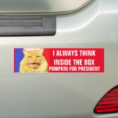 tHINK iNSIDE tHE bOX Pompoen voor President Bumpersticker (Op auto)