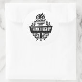 Think Liberty - Torch Logo - Witte Sticker (Tas)