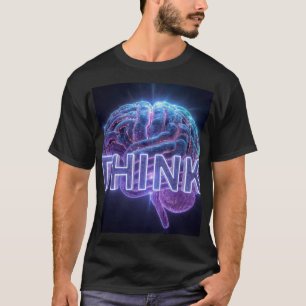 THINK Neon Brain Cadeau - AI Tech Programmeur Mok T-shirt