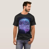 THINK Neon Brain Cadeau - AI Tech Programmeur Mok T-shirt (Voorkant volledig)
