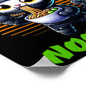 Think Noodles - Mmm Noodles Kawaii Ninja Cat Funny Poster (Hoek)