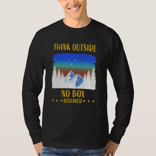 Think Outside Box Outfit For Hiking Father's Day T-shirt (Voorkant)
