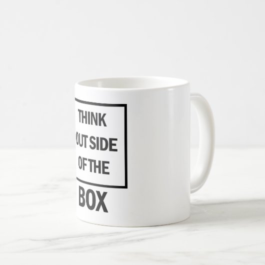 Think Outside Of The Box  Koffiemok (Voorkant rechts)