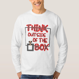 'Think Outside of the Box' met puppy. T-shirt