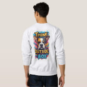 Think Outside The Box: Adorable Boxer Dog Portrait Trui (Achterkant volledig)