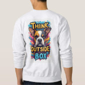 Think Outside The Box: Adorable Boxer Dog Portrait Trui (Achterkant)