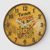 Think Outside the Box Motivational Office Decor Grote Klok (Voorkant)