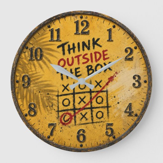 Think Outside the Box Motivational Office Decor Grote Klok (Voorkant)