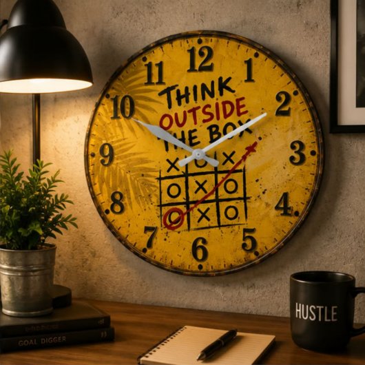 Think Outside the Box Motivational Office Decor Grote Klok