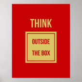 Think outside the box motivational poster (Voorkant)