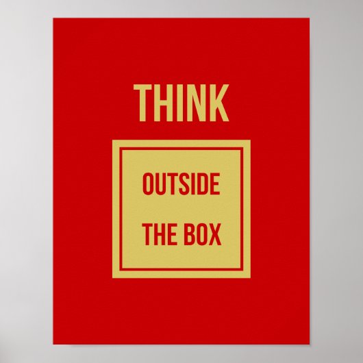 Think outside the box motivational poster (Voorkant)