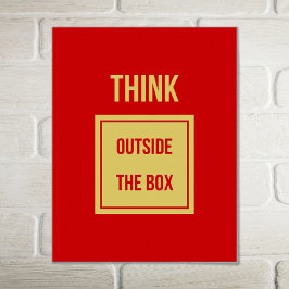 Think outside the box motivational poster