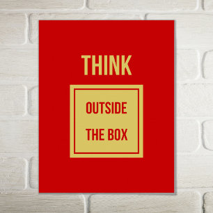 Think outside the box motivational poster