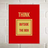 Think outside the box motivational poster