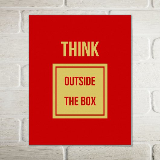 Think outside the box motivational poster