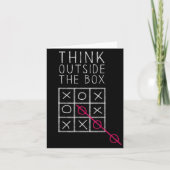 Think Outside The Box _ Tic Tac Toe _ Funny Sy Ner Kaart (Voorkant)