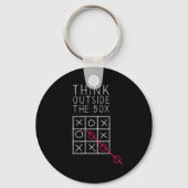 Think Outside The Box _ Tic Tac Toe _ Funny Sy Ner Sleutelhanger (Voorkant)