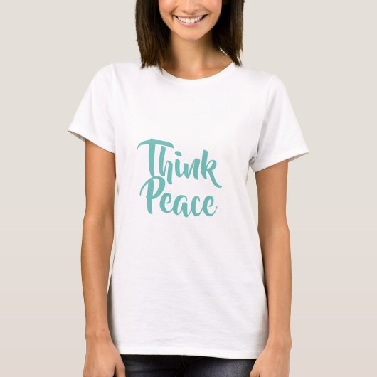 Think Peace T-shirt voor dames (Voorkant)