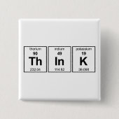 ThInK Periodieke Tabel Vierkante Button 5,1 Cm (Voorkant)