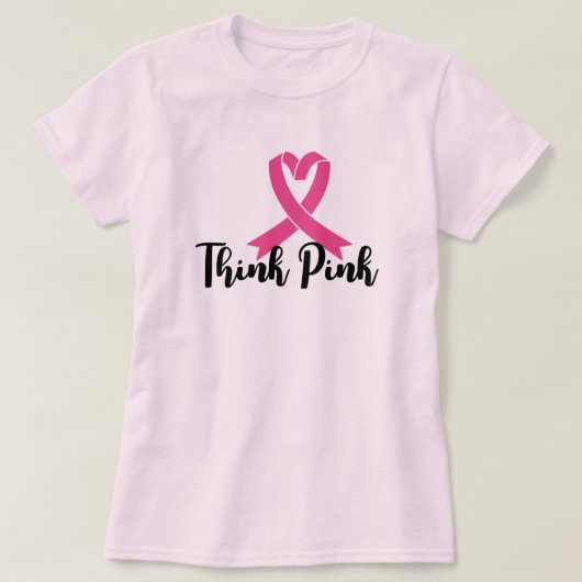 Think Pink – Draag hoop, verspreid kracht T-shirt (Design voorkant)