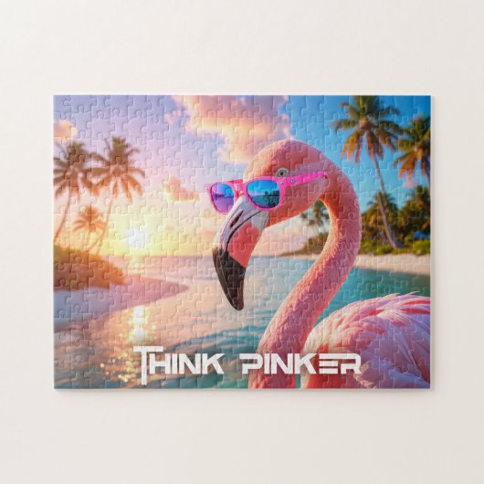 THINK PINKER - Flamingo PINK Legpuzzel (Horizontaal)