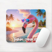 THINK PINKER - Flamingo PINK Muismat (Met muis)