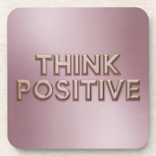 Think Positive Affirmation Onderzetter Set (Voorkant)